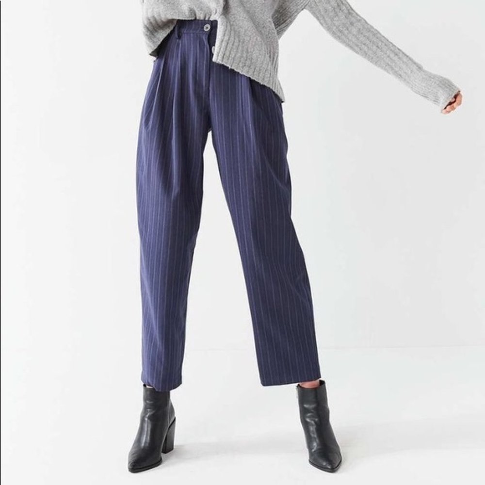 Urban Outfitters Charlotte High-Rise Pant Navy
